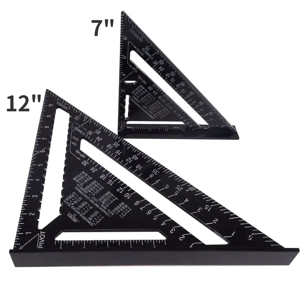 Calibradores de regla triangular de aleación de aluminio, transportador de velocidad, inglete, trazador de línea de carpintero, sierra, guía,