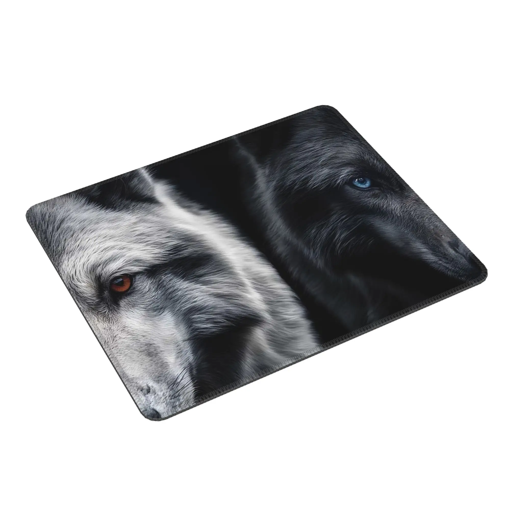 Black Wolf And White Wolf Print Mouse Pad Computer Keyboard Mouse Mat Gamer PC Laptop Desk Mat Office Table Mats