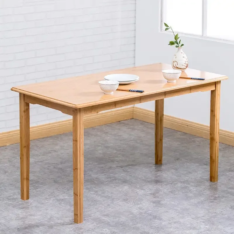 

Thickened Rectangular Dining Table Simple Computer Desk Study Desk Writing Desks Long Bamboo Dining Tables Dining Room Furniture