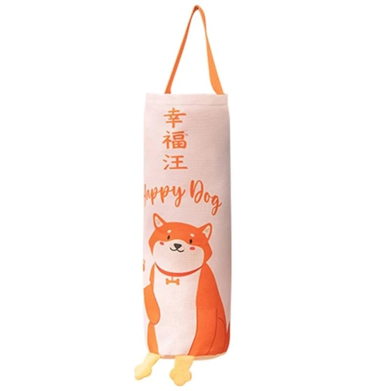

E8BD Compact and Functional Canvas Trash Bag Holder Bags Dispenser Storage