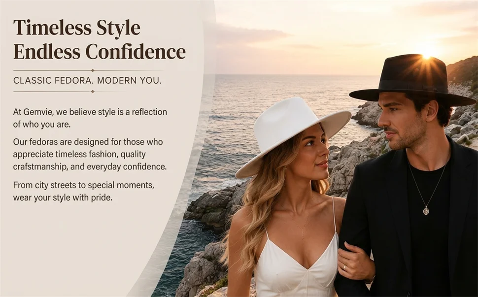 Elegante Frauen Männer Flache Top Breite Krempe Fedora Hut Herbst Winter Fedoras Boater Hut Kirche Panama Hüte – Detail 1