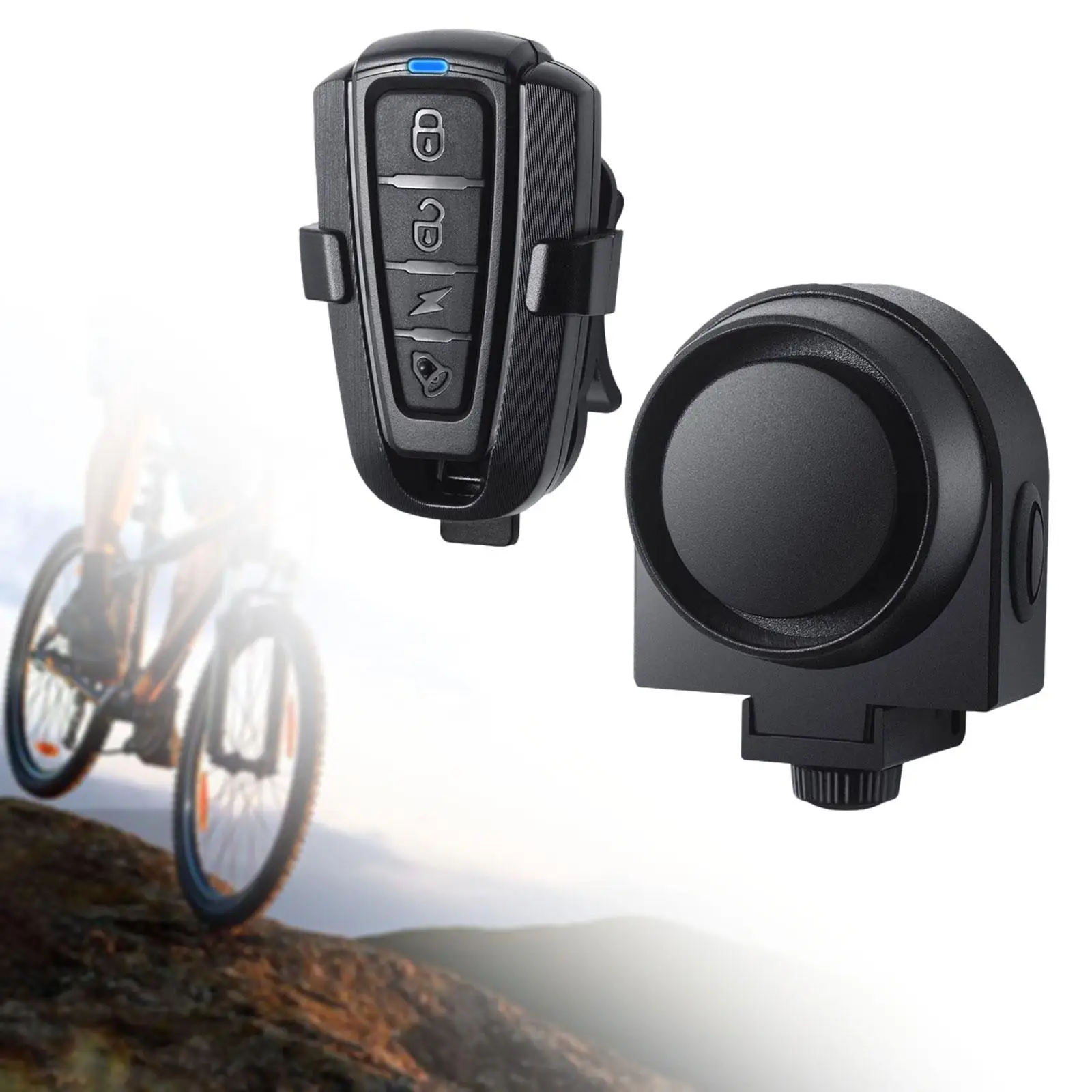 Bike Alarm Safe Waterproof Compact Bike Security Device Wireless Bike Vehicle Alarm for Mountain Bikes Electric Vehicles Riding