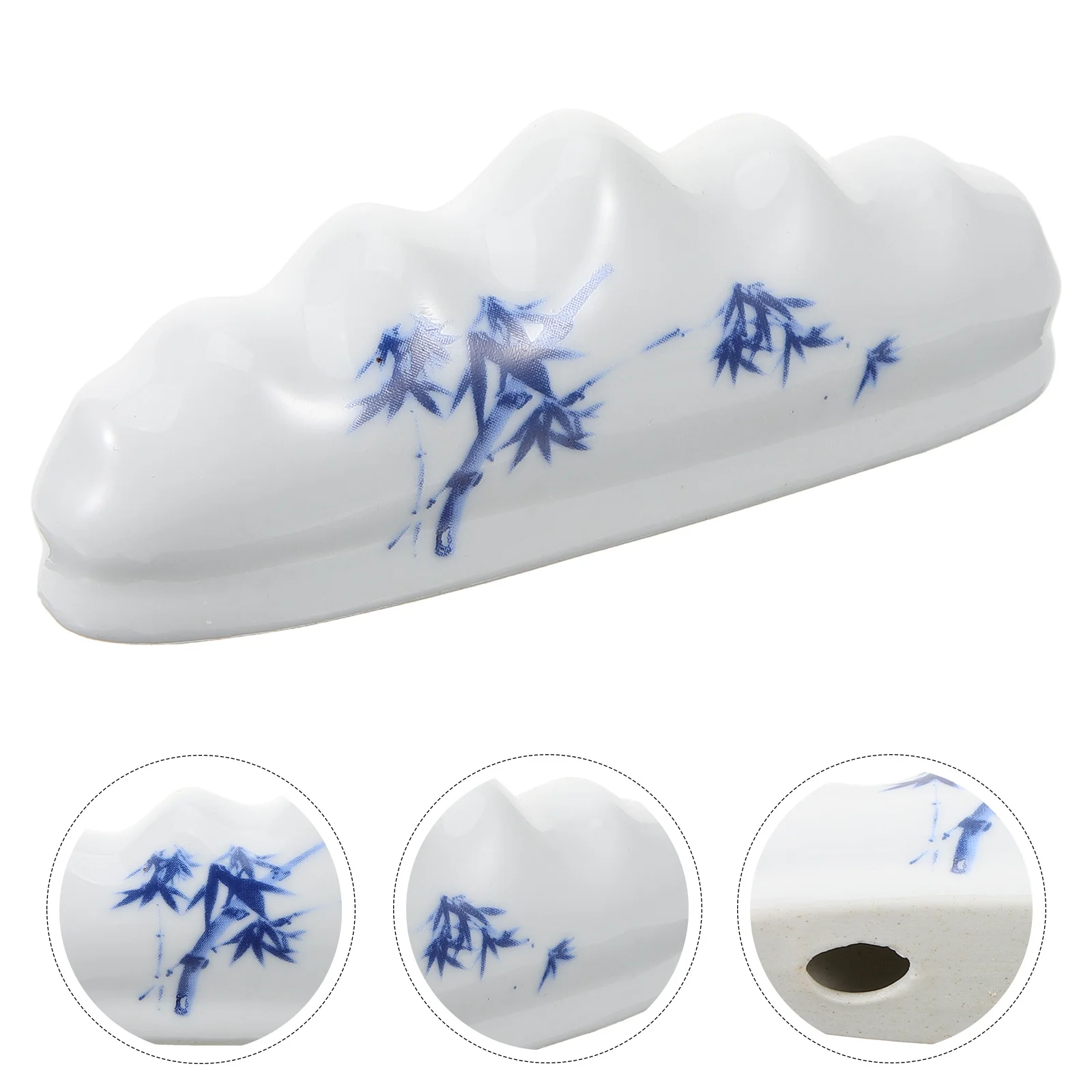 

Chinese Brush Rack Ceramic Pen Holder for Calligraphy Pens Ink Brushes and Art Supplies Multi Functional Desktop Display Stand