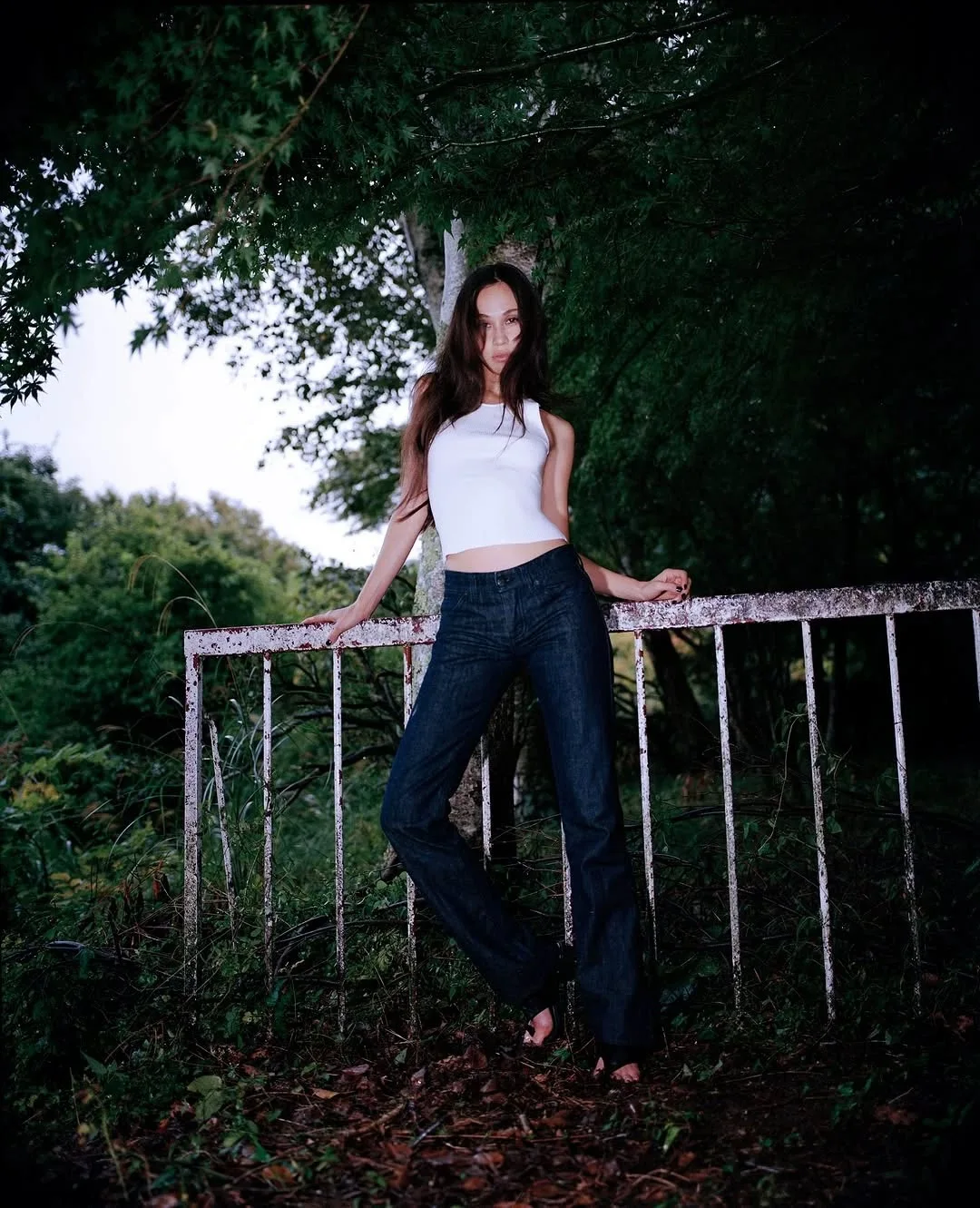 بنطلون جينز بدون أكمام أصلي منخفض الارتفاع غير قابل للتمدد #2