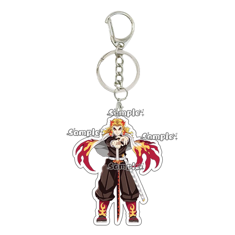Anime Zenitsu Rengoku Keychain Acrylic Accessory