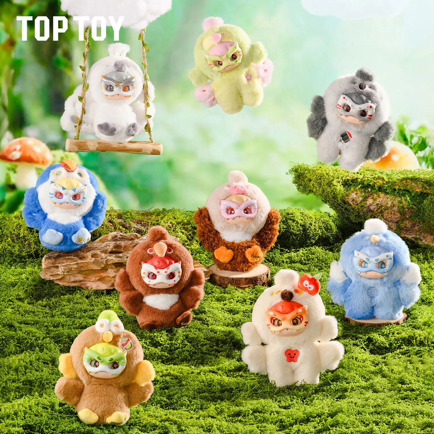 

Плюшевая игрушка-сюрприз TOP TOY Mochi Good Luck Series: милый птичий брелок-подвеска для сумки, коллекционный подарок для любителей аниме и детей