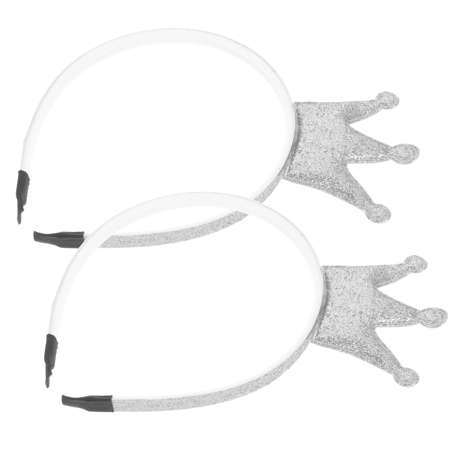 

2pcs Golden Headband Glitter Crown Edging Silver Halloween Baby Headbands Kids Birthday Newborn Girl Hair Accessories