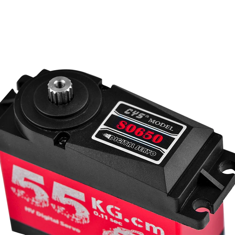 

CYS-S0650 55Kg Brushless Digital Servo Large Torque 7.4V Metal Gear High Voltage 0.11s for 1/5 RC Car Boat Airplane Baja