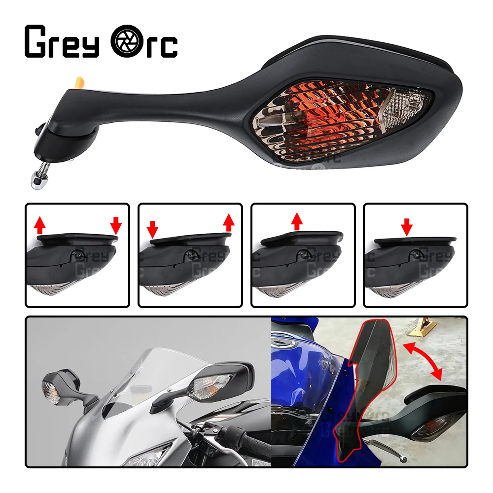 

Foldable Motorcycle Rearview Mirror With Turn Signal For Honda CBR 1000 RR 2008-2016 VFR 1200 2010-2017 Accessories Side Mirror