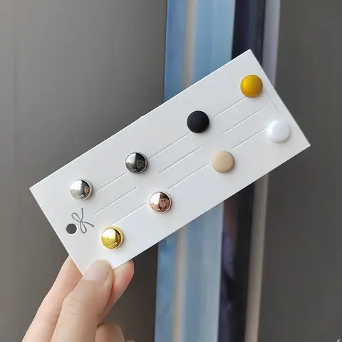 8 par/set magnetiska hijab-halsdukar broschnålar för muslimska kvinnor dekorerade accessoarer damer sidenhalsduk sjal dubbel användning krage klämmor 6 best sales stiftmagnet - №5