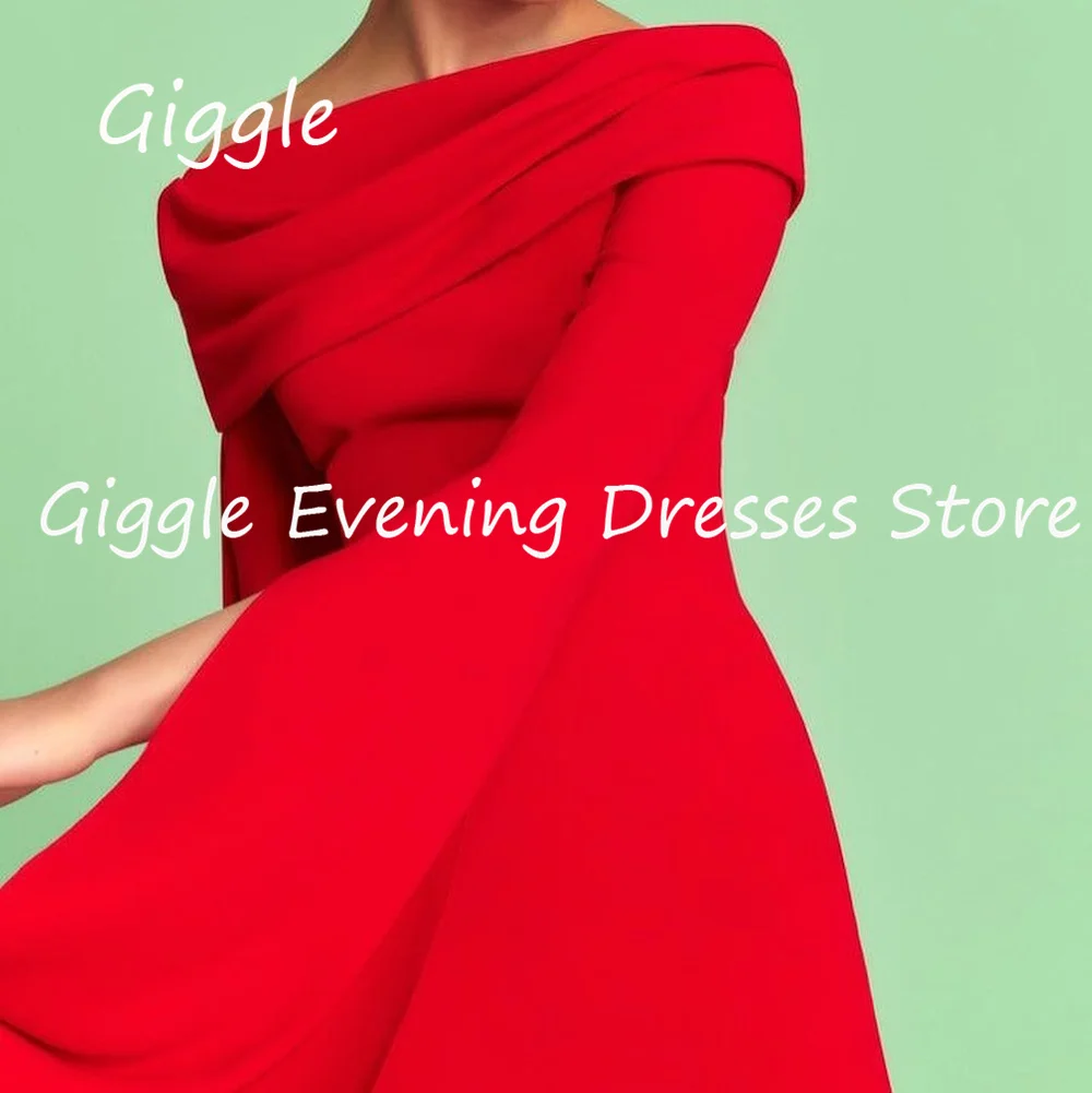 Giggle Crepe Mermaid Off-the-shoulder Formal Elegant Prom Gown Floor Length luxury Evening Pretty Party Dresses for Women 2023