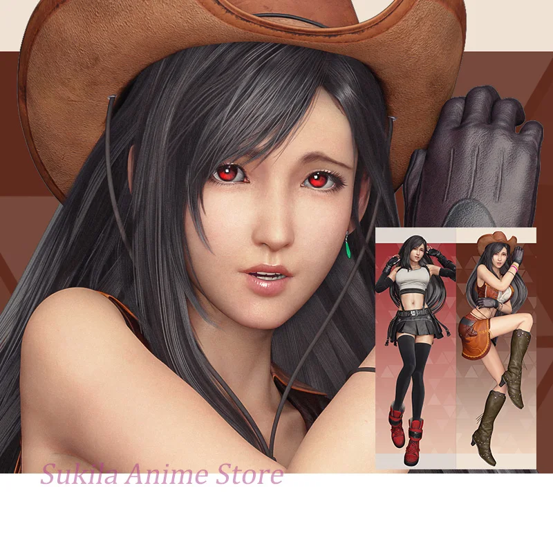 Dakimakura Anime Tifa Body Pillow Cover Double-sided Print Life-size Pillowcase