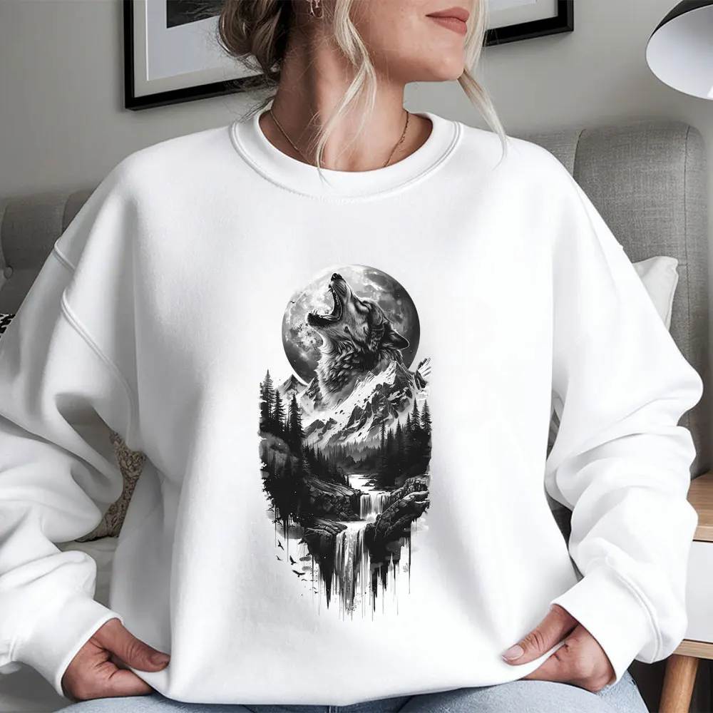 Forest Wolf Animals Iron on Patches Bear Deer Animal vinyl Stickers for Clothes Heat Transfer Stickers for T shirt clothes