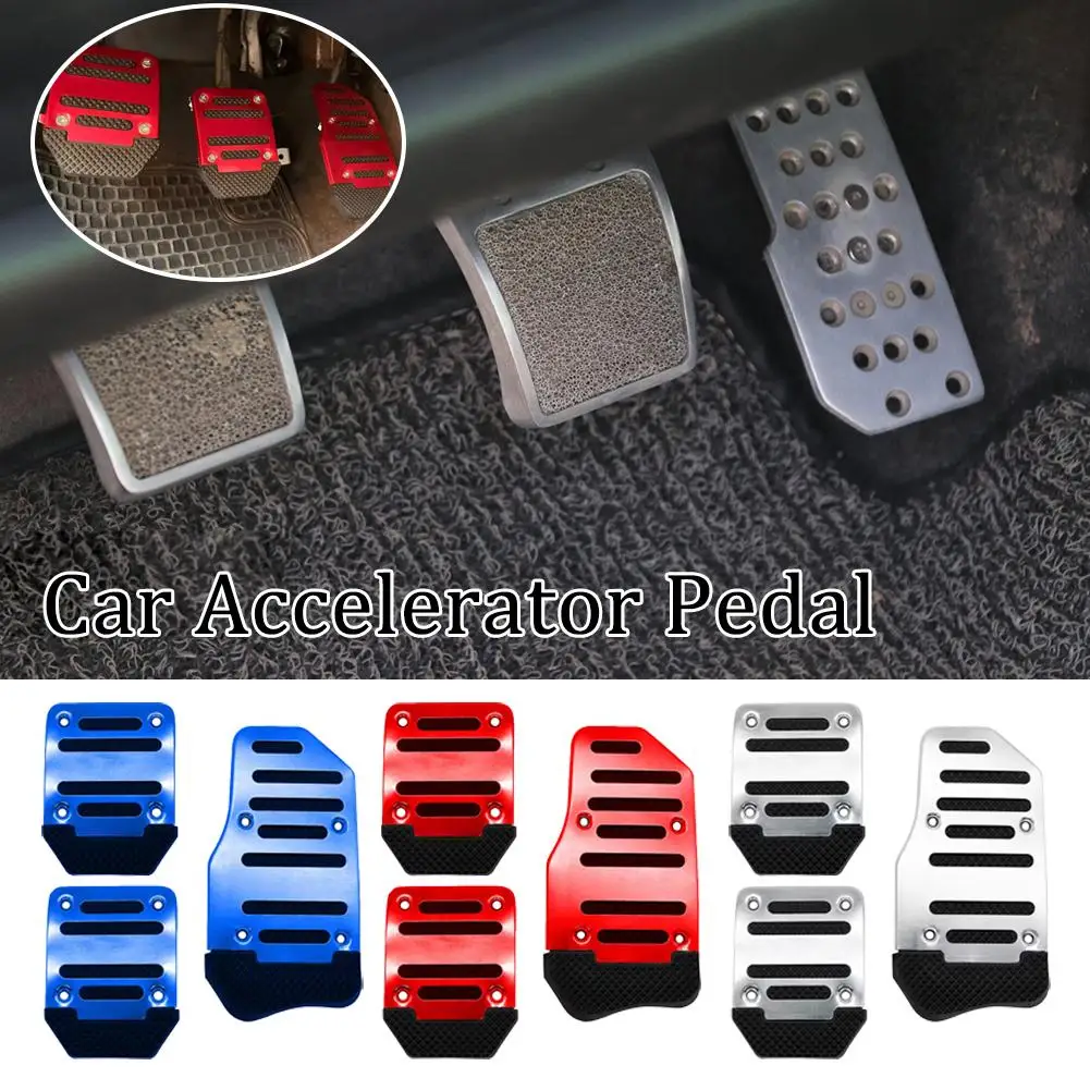 Image of Neue Manuelle Übertragung Auto Liefert 3 stücke Aluminium Legierung Modifizierte Pedal Für Auto Gaspedal/anti-skid Bremse/kupplung