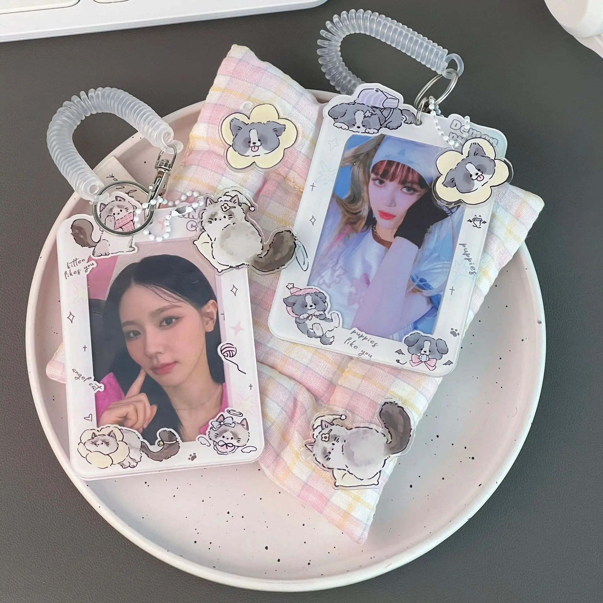 Document Protection ID Card Sleeve Acrylic Star Chasing Card Sleeve Cartoon ID Protection Cover