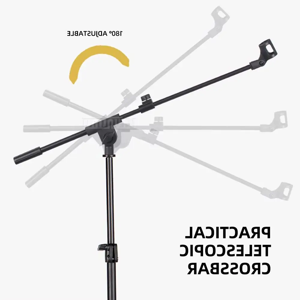 Microphone three-legged floor microphone stand Outdoor stage metal telescopic tripod