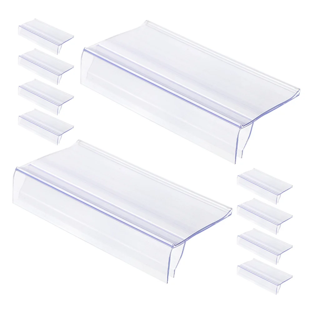 

20Pcs Clear Plastic Price Label Holders for Shelves Transparent Sign Display Clips for Supermarket Retail Label Holder