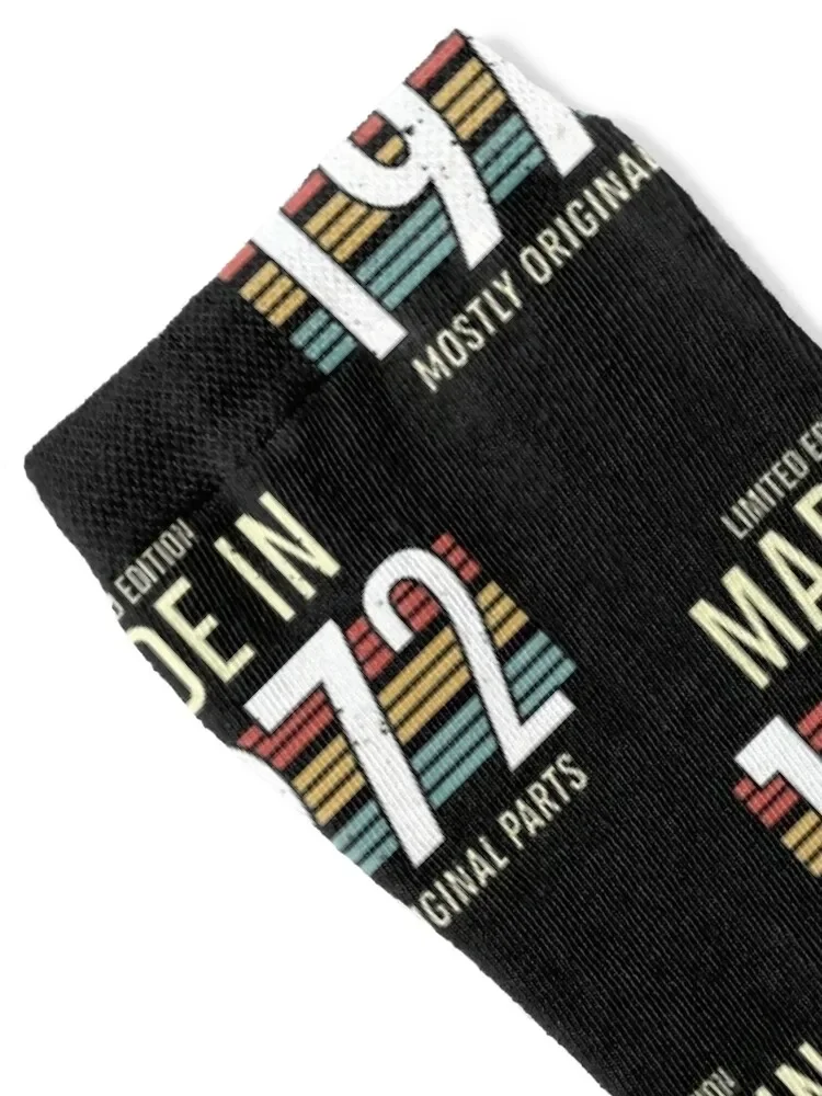 Limited Edition Made In 1972 Mostly Original Parts - Funny Vintage Years Old Birthday Gifts. Socks snow Socks Man Women's