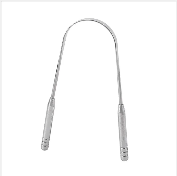 

1pcs Stainless Steel Tongue Cleaner Scraper For Oral Care Bad Breath Removal Plaque Toxin Durable Tool Halitosis Solution Fresh