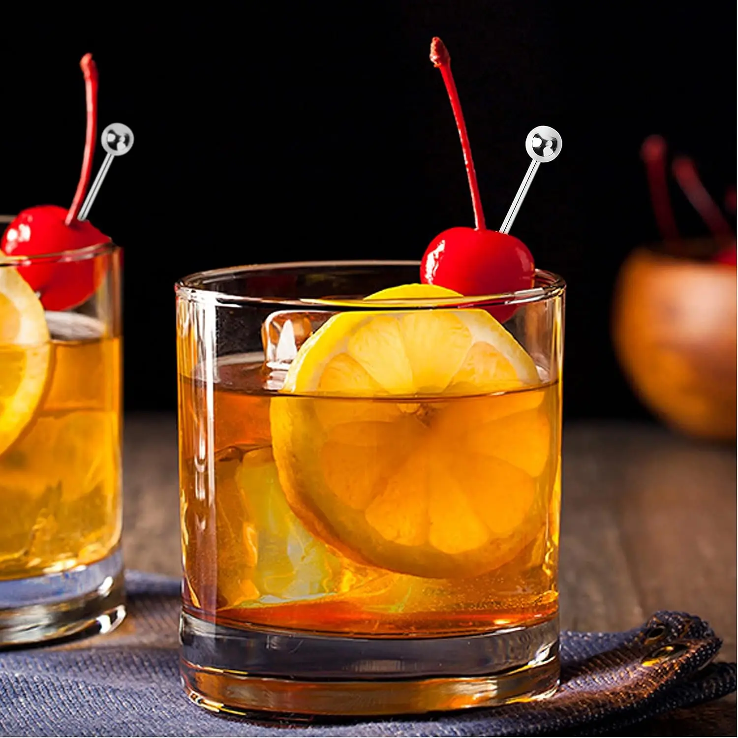 12 Stücke Edelstahl Cocktail Picks Bar Werkzeuge Trinken Rührstäbchen Getränke Dekoration Wiederverwendbare Obst Sticks Cocktail Picks – Detail 1