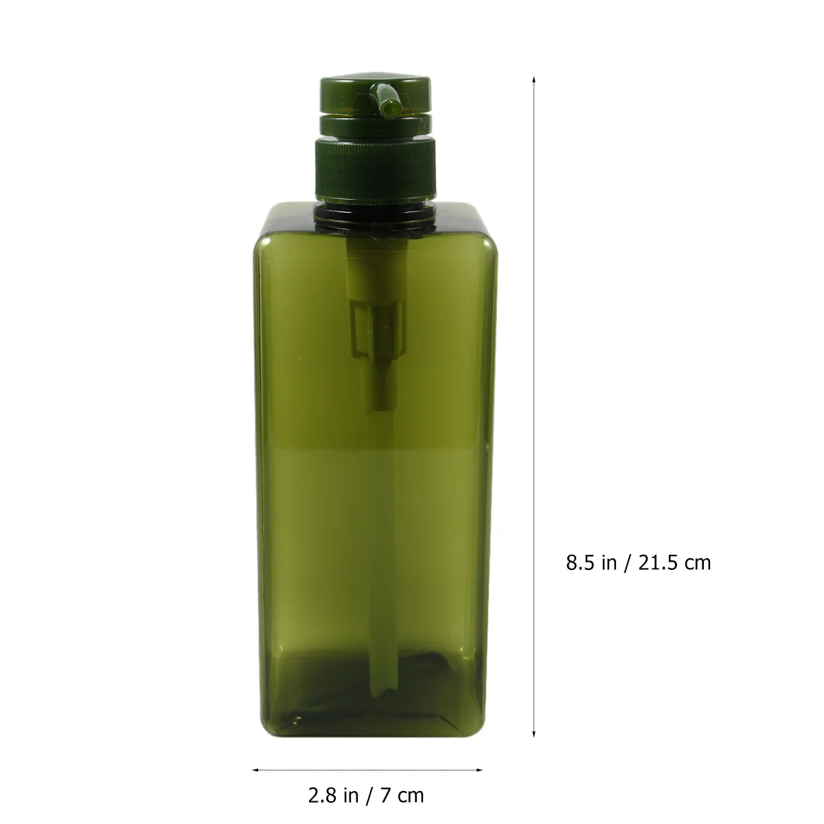 

650ml Clear Empty Pump Bottle Dark Green Liquid Dispensers Shampoo Shower Gel Long Straw User Friendly Design Pump-Bottles