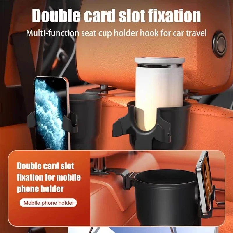 Back Seat Cup Holder Car Cup Holder Seat Back Organizer Multifunctional Console Center Bottle Rack Attachment For Auto Air Ven