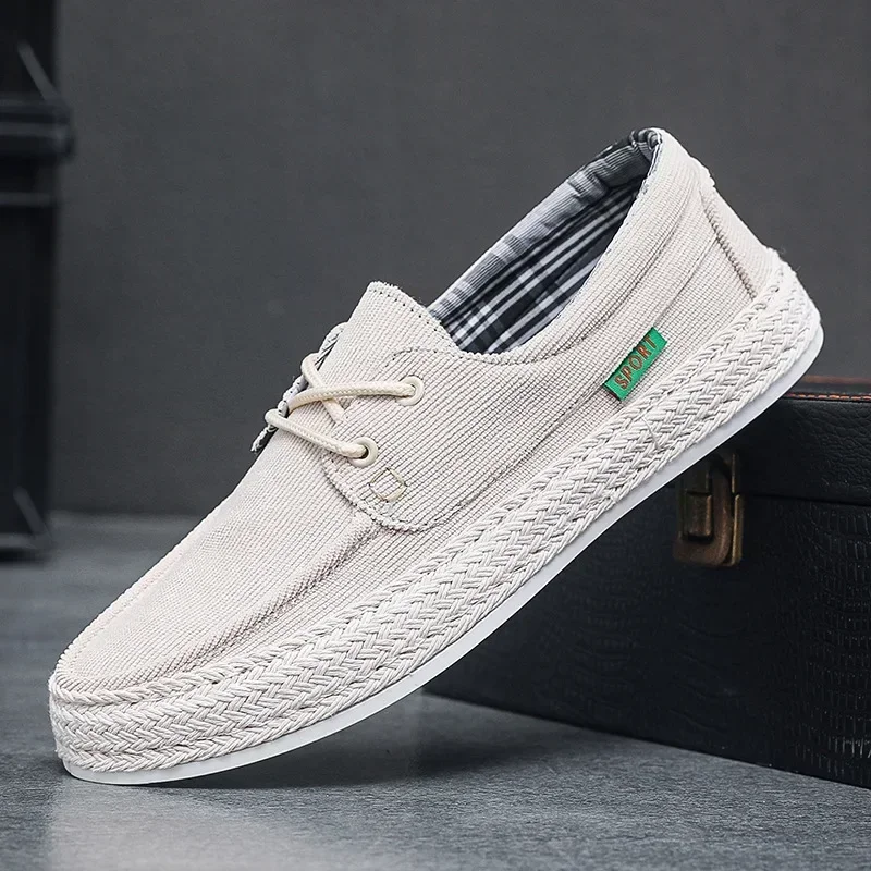 

Men Summer Canvas Shoes Breathable Comfortable Casual Shoes Outdoor Walking Sneakers Loafers for Men Vulcanized Shoes