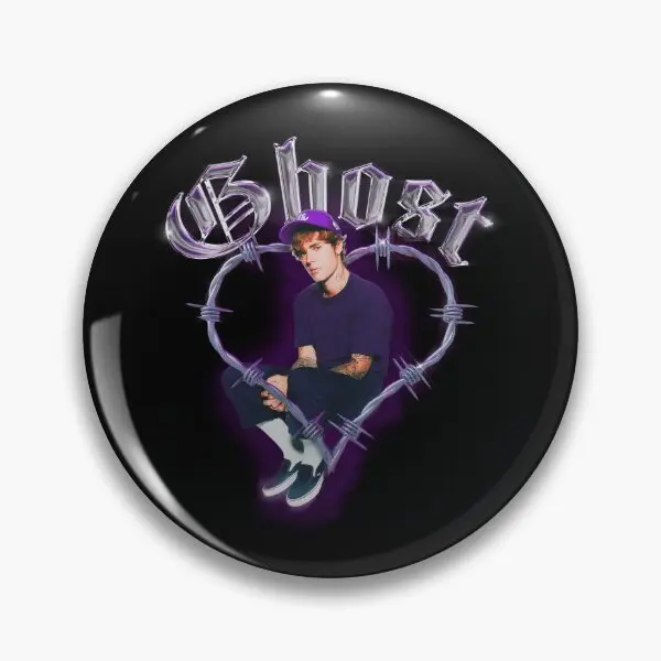 Justin Bieber Ghost Design  Soft Button Pin Lover Hat Collar Jewelry Metal Cartoon Cute Decor Badge Lapel Pin Gift Clothes Funny