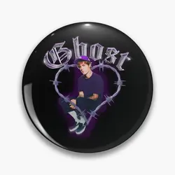 Justin Bieber Ghost Design  Soft Button Pin Lover Hat Collar Jewelry Metal Cartoon Cute Decor Badge Lapel Pin Gift Clothes Funny