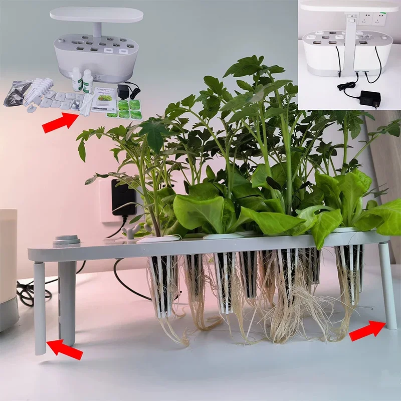 Smart Indoor Hydroponic Growing Box, Home-Use Soilless Cultivation System, LED Plant Growth Lights, Seedling Supplementary Light