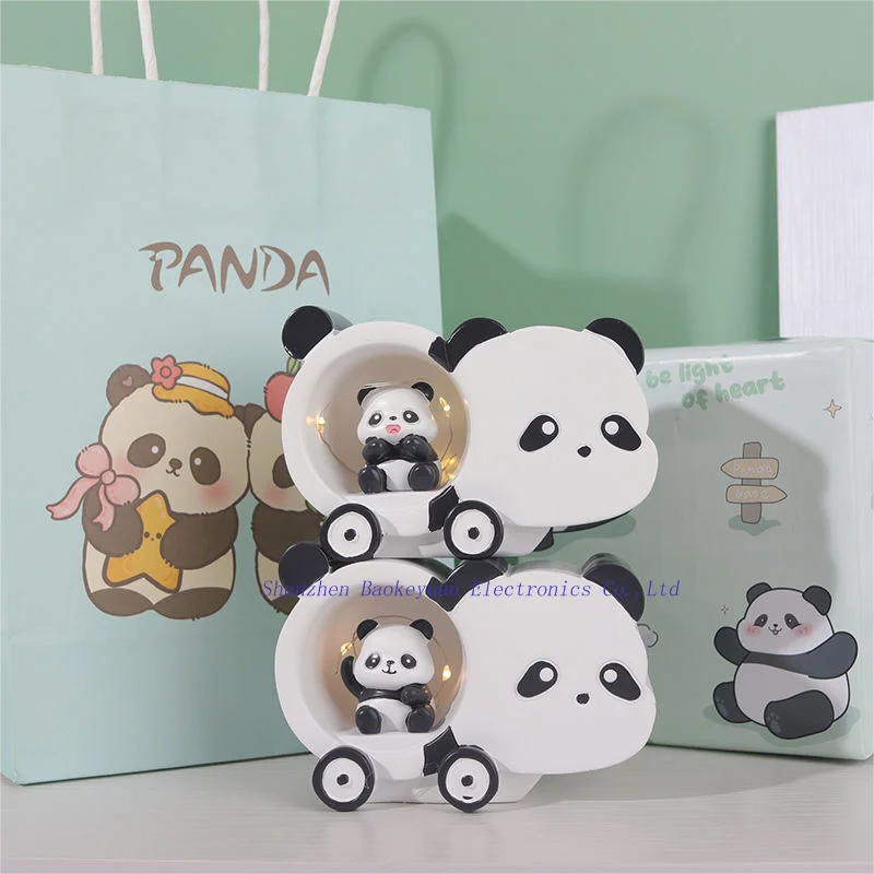 Criativo Cute Panda Night Light, Decoração Desktop