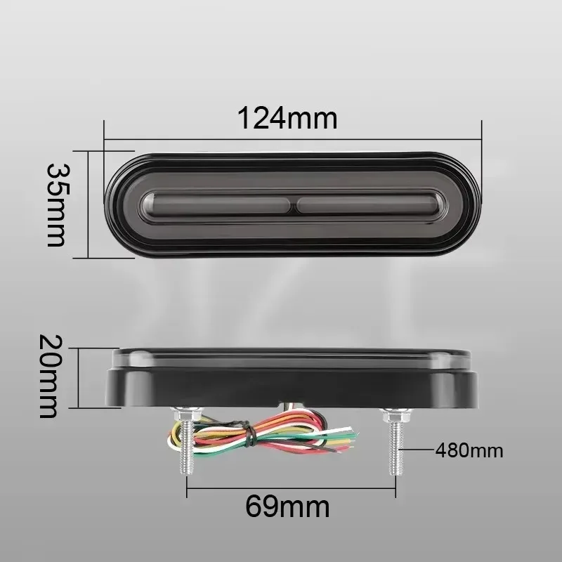 

New for Rear Stop Flash Lamp Trailer Turn Signal Lights DRL Car Auto ATV UTV Lorry Taillight 1 3 in 1 Truck LED Tail Light Brake