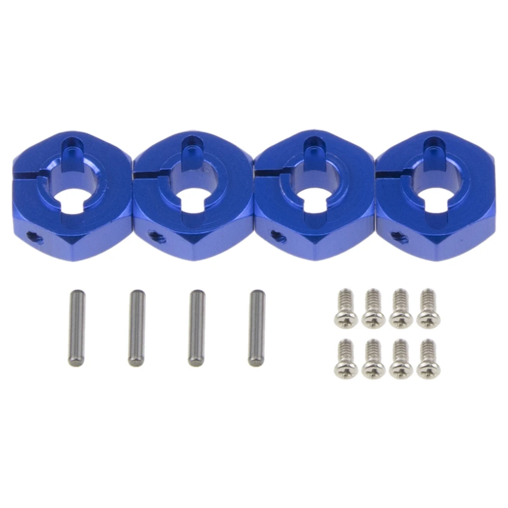 4 Uds. De bujes de transmisión hexagonales de rueda de 5mm de espesor de aluminio con tornillos de pines para coches trepadores RC HSP Tamiya SCX10 Slash