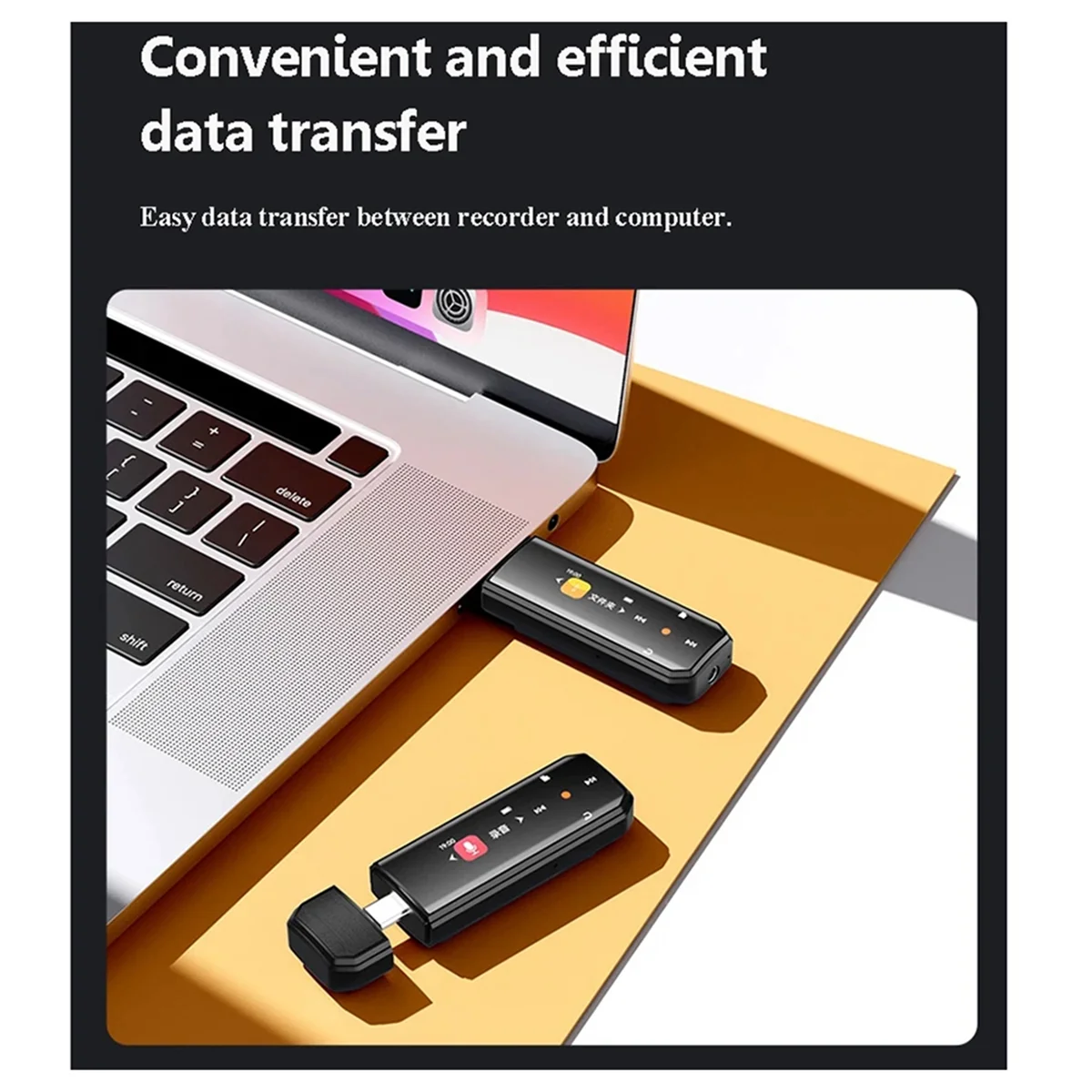 XD28-Lecteur MP3 Hifi Sans Perte, Baladeur à réinitialisation Arrière avec Affichage LED, Enregistreur Chronométré à Security ation Vocale