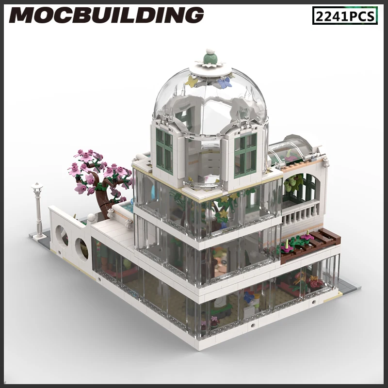 MOC Building Blocks Botanical Garden Urban Architecture Landscape Model DIY Bricks Creative Assembly Toys Christmas Present