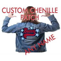 Custom Chenille Patches Make Your Disign/Logo/Name Iron On Patches Personality Fusible Sew Patch For Clothes Applique Stickers