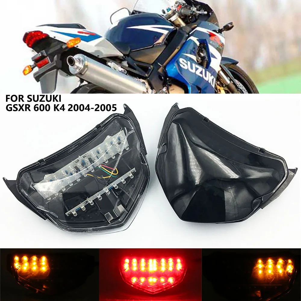 Motorcycle Led Taillight Rear Tail Brake Turn Signals Integrated Light For SUZUKI GSXR600 GSXR750 GSX-R 600 750 K4 2004 2005