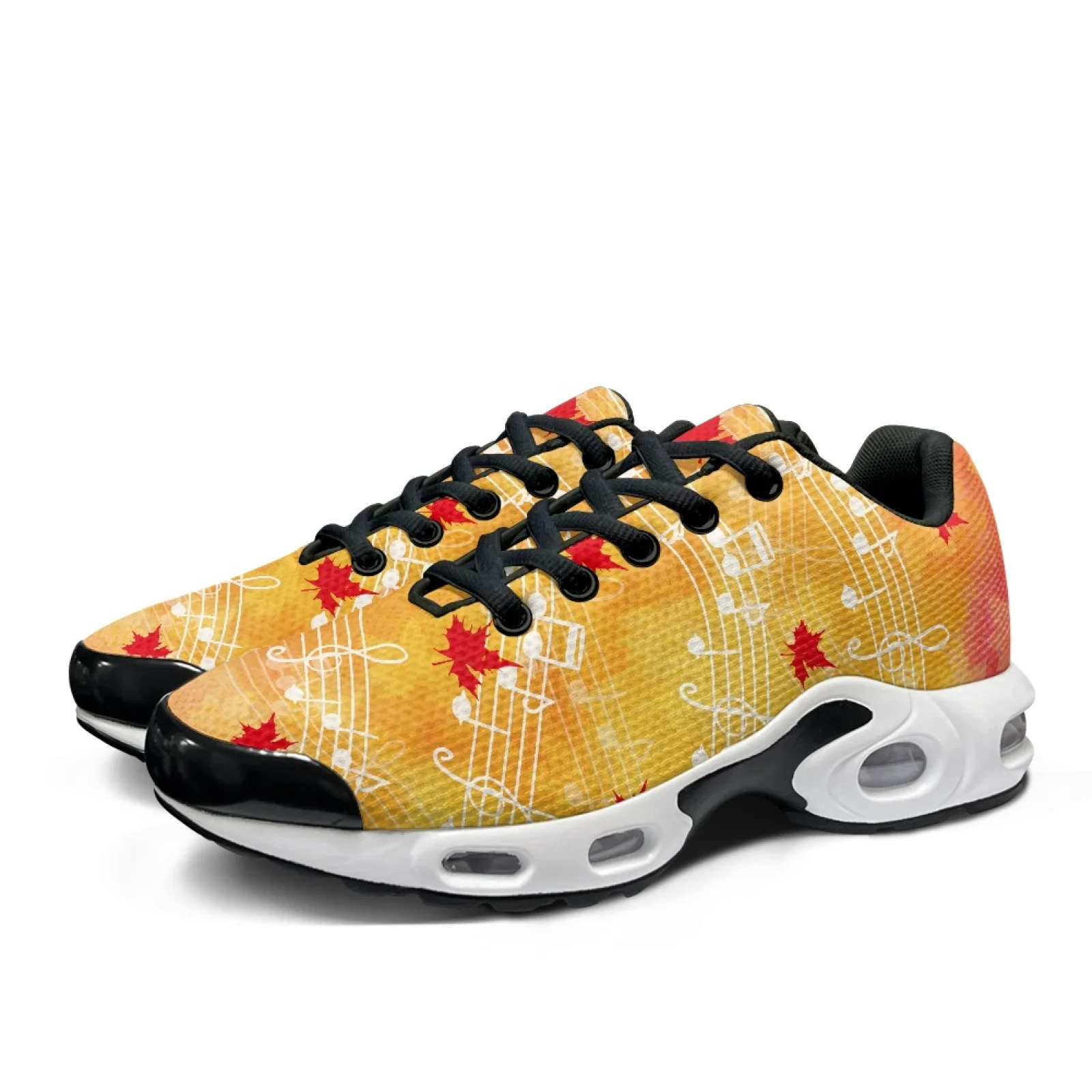 PENSTROLL Maple Leaf Musical Note Walking Shoes Men's Air Running Shoes for Mens, Comfort Breathable Walking Sneakers