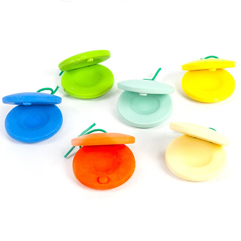 เครื่องดนตรีออร์ฟสำหรับเด็ก คาสตาเน็ตไม้ ของเล่นเด็ก อุปกรณ์ประกอบการแสดง เครื่องดนตรีเคาะจังหวะ ฝึกฝนจังหวะดนตรี TMZ