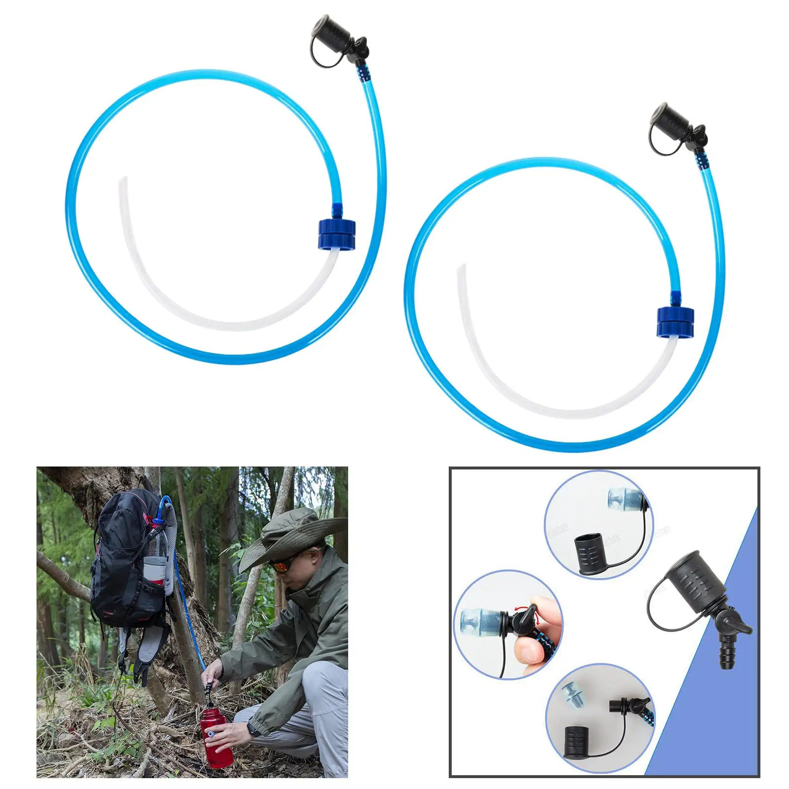 

Flexible TPU Hydration Tube System Water Bottle Hose for Backpacking Camping Climbing Running Gear