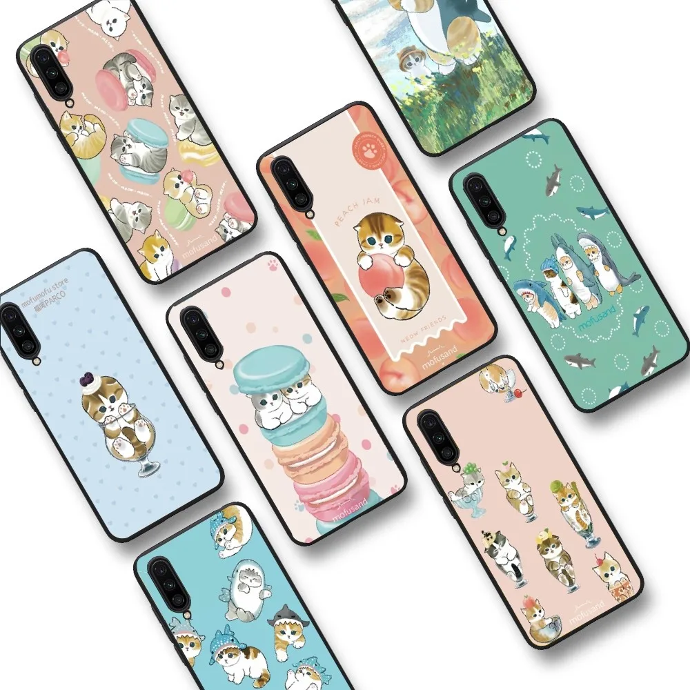 

Cute Mofusand Cat Phone Case For Xiaomi Mi 5X 8 9 10 11 12 lite pro 10T PocoX3pro PocoM3 Note 10 pro lite