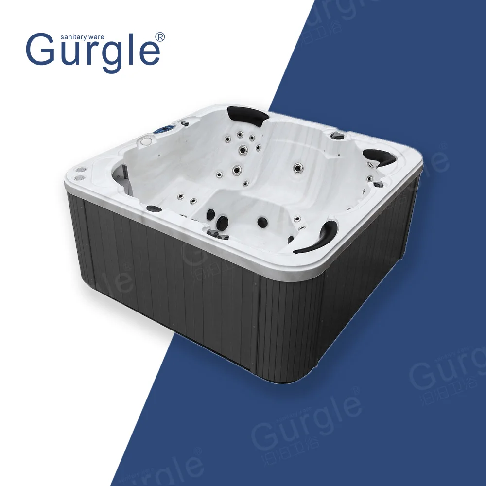 حوض استحمام ساخن في الهواء الطلق كسول أحواض سبا بركة Jacuzier دوامة تدليك حوض الاستحمام #6