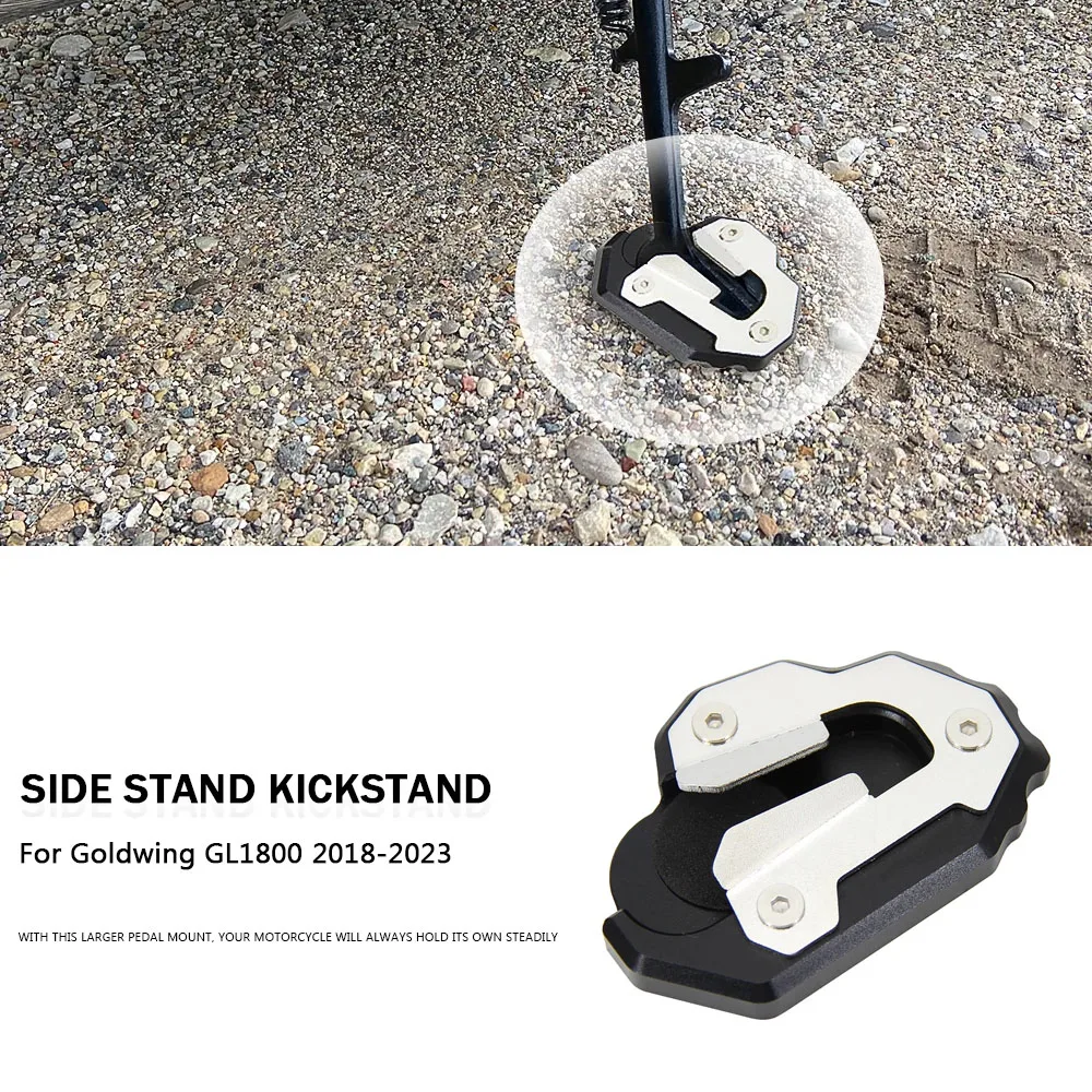 

CNC Kickstand Extension For HONDA GL1800 Goldwing 1800 GL 1800 F6B 2018-2023 Motorcycle Pad Foot Side Stand Support Plate