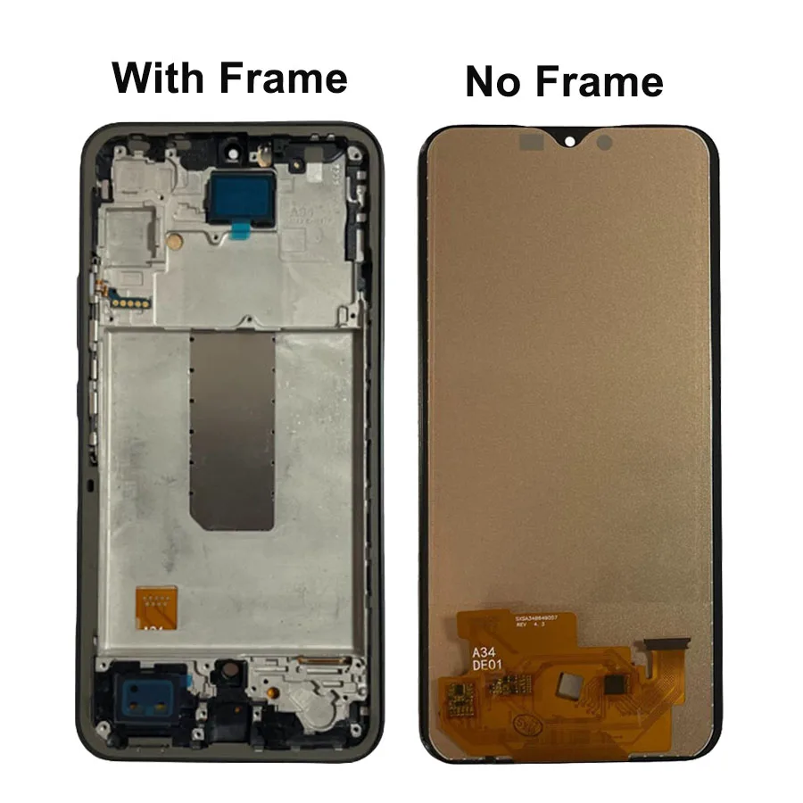 6.6\'\'A34 5G Display For Samsung A34 5G A346 A346B A346E A346M A3460 LCD Display Touch Screen Digitizer Assembly Replacement