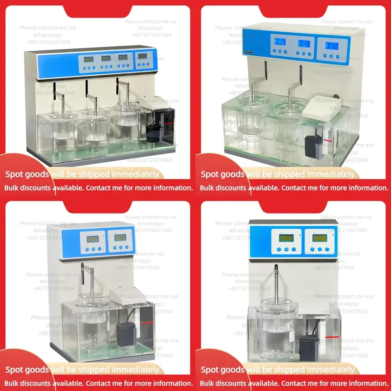 Lab Stainless Steel Four-Usage 4 Basket 1000ml Auto Diagnose Alarm Test Apparatus Time Limit Tablet Disintegration Tester