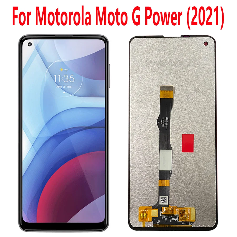 

ЖК-дисплей с рамкой для Motorola Moto G Power (2021), сенсорный дигитайзер в сборе для Moto G Power 2021, сменный ЖК-экран