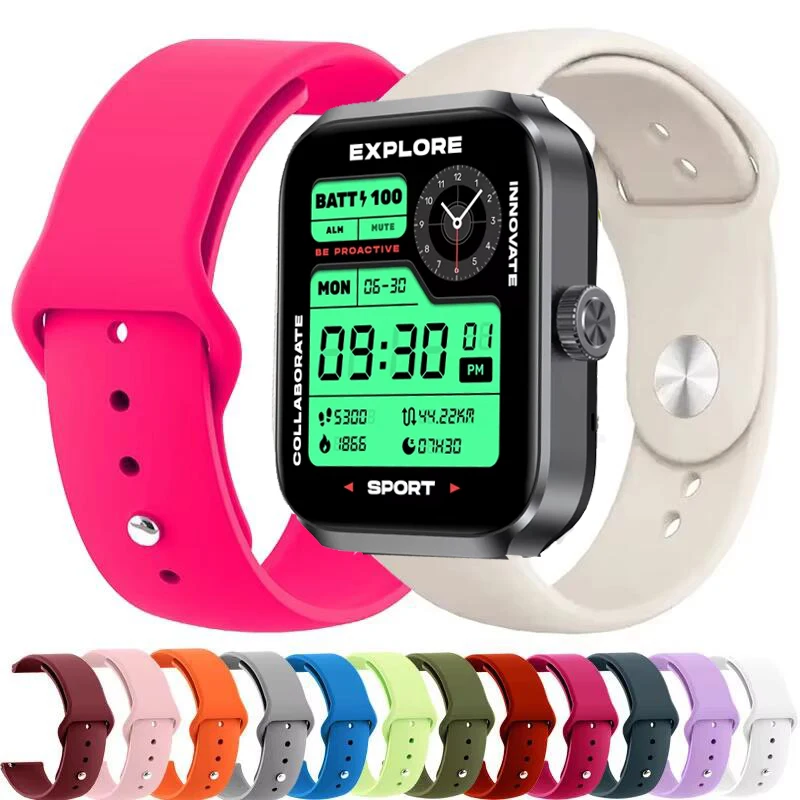 22Mm Silicone Strap…