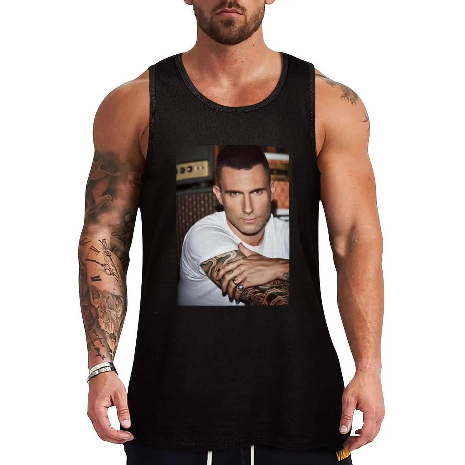 

adam levine Tank Top gym clothes man bodybuilding t-shirt Men's t-shirts