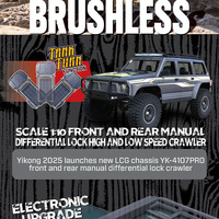 YK4107 PRO 1/10 New Patrol Simulation Climbing Car 4WD Chassis Plus External Rotor Brushless Professional Off-Road Vehicle 4107