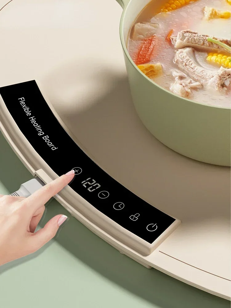220V Foldable Multi-functional Electric Beverage Warmer Pad Hot Plate for Flexible Heat Board Food Warmer Coffee Warmer